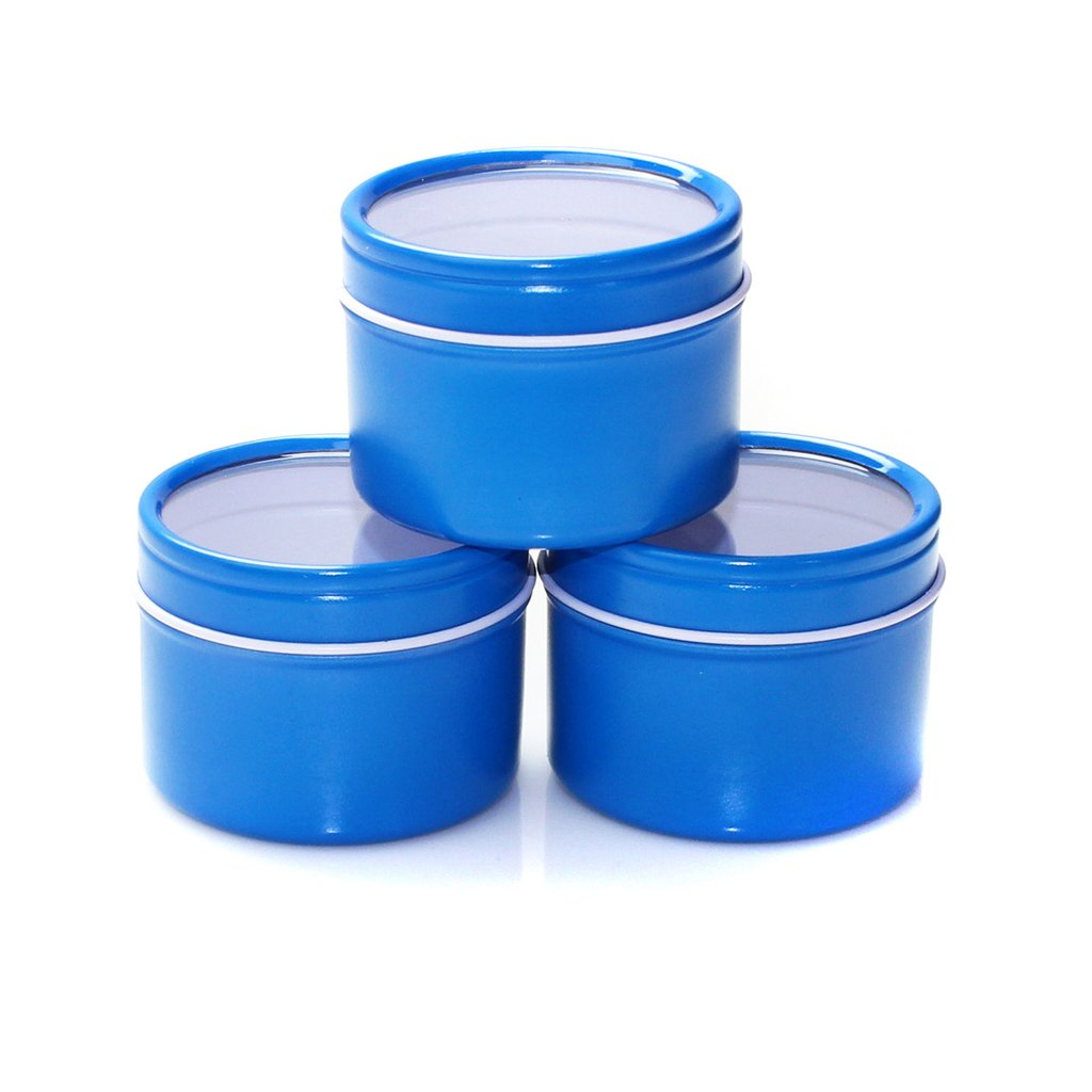 Mimipack Metal Tins – 10 Oz. Deep Round Window Top Tin Containers ...