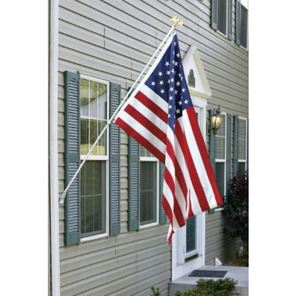 Buy Bulk Lot Price! Deluxe U.S. American Flag Pole Set With Golden