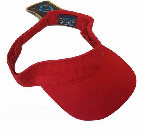 Adjustable VISOR Hat (One Size Fits All)  Washed Red