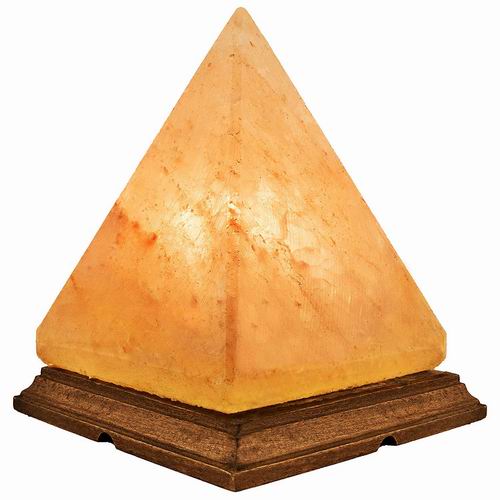 Pallet Deal of 192 PIECES  Dimmable Hand Crafted Natural Himalayan PYRAMID Salt Lamp On Wooden Base