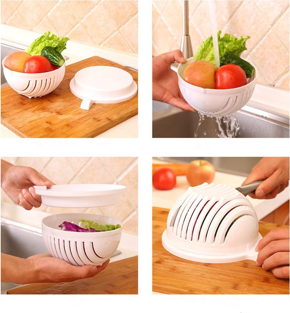 Buy Salad Cutter Bowl, 60 Second Salad Maker Fast Fruit Vegetable Cheap ...