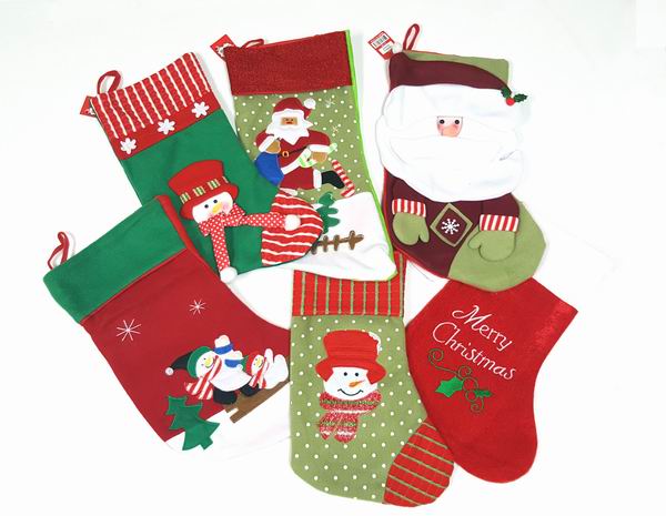 Buy Assorted Decorative Christmas Stockings  Measures 16" Tall x 10