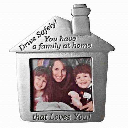 ''Family Photo VISOR Clip ''''Drive Safely'''' - Cobble Creek''