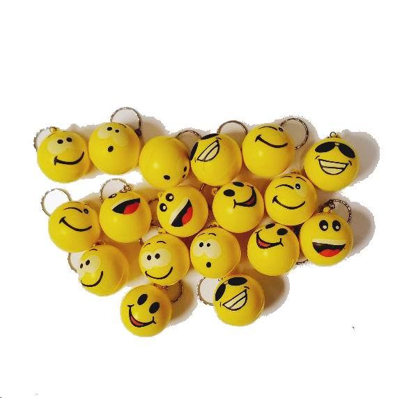 Bulk Lot Novelty Assorted Emoji Smiley Face Foam KEYCHAINs