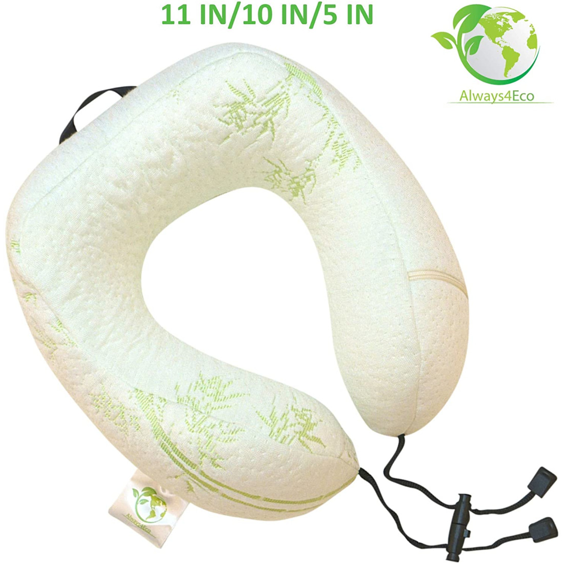 Buy Always4Eco Bamboo Travel Neck Pillow, 100 Memory Foam Cheap H&J Liquidators and