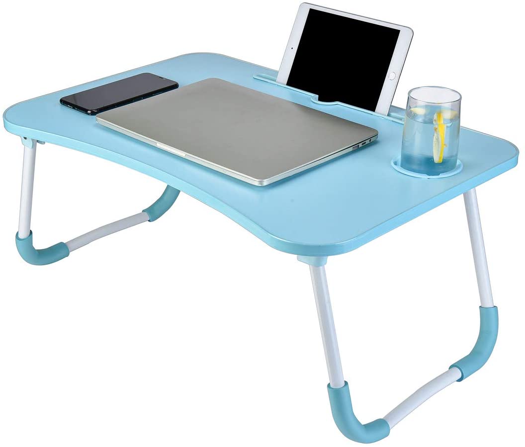 Buy Lap Desk,Portable Foldable Laptop Tray Table - Blue Cheap | H&J ...