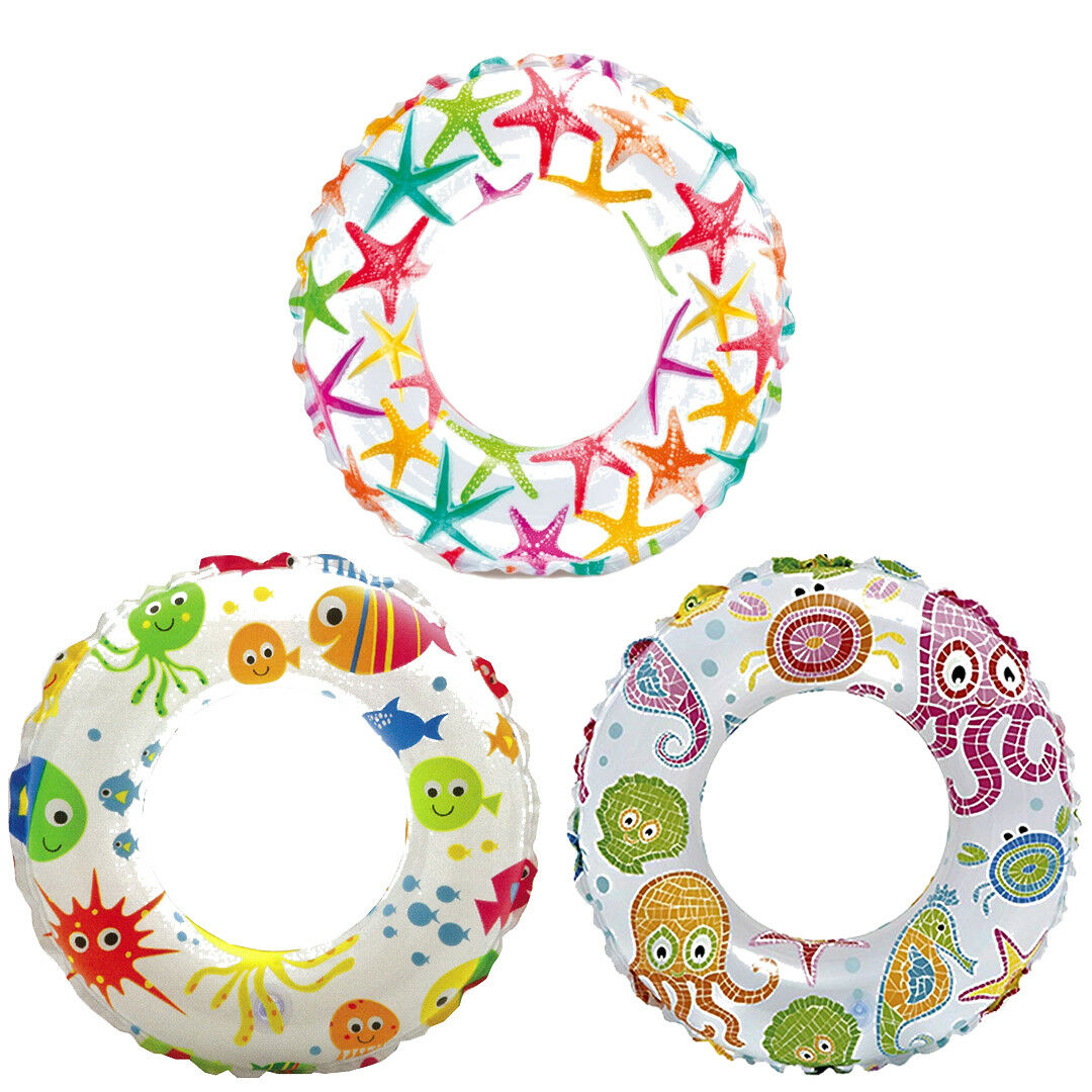 Buy Intex Inflatable 20-Inch Kids Lively Fish Print Tube Swim Rings ...