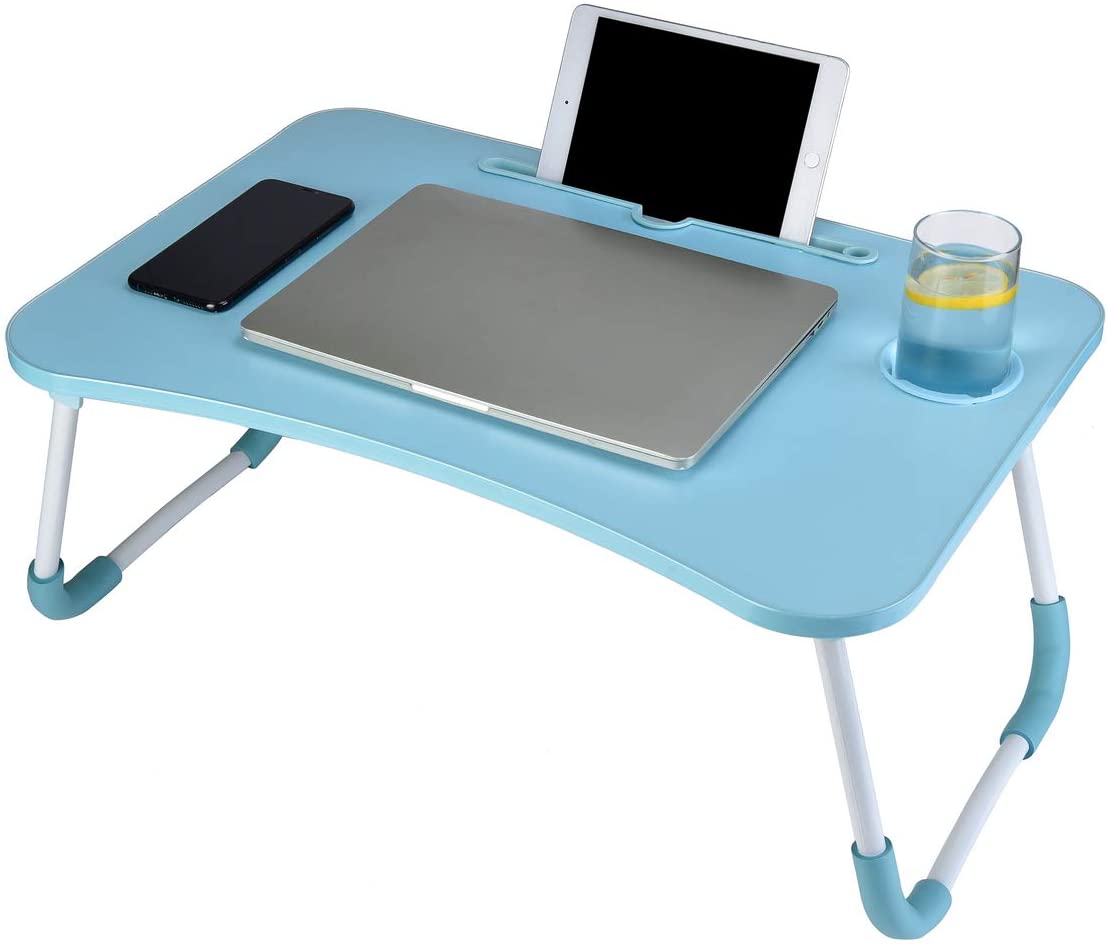 Buy Lap Desk,Portable Foldable Laptop Tray Table - Blue Cheap | H&J ...