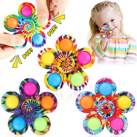 Colorful Tie-Dyed Pop Fidget Spinners – 2 in 1 – Item #5721 – H&J ...