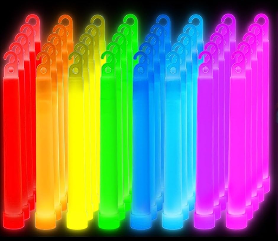 Light Up 6 Inch Glow Sticks – Assorted Colors – Item #6567 – H&J